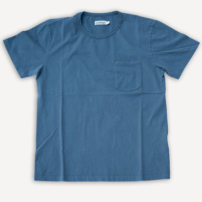 9 Ounce Pocket T-Shirt Faded Blue