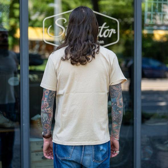 9 Ounce Pocket T-Shirt Cream