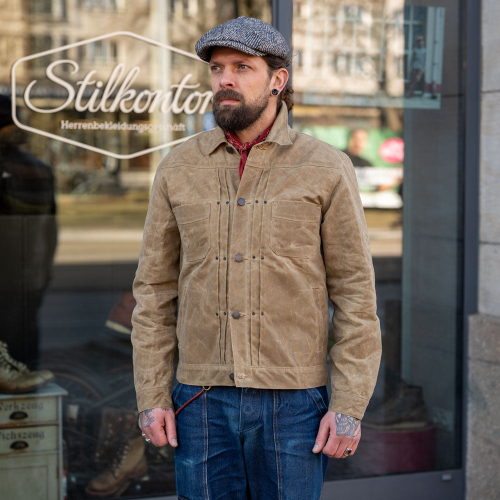 Riders Jacket Waxed Canvas Tobacco Brown RJ-1