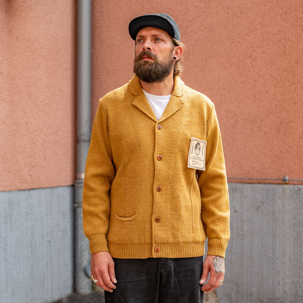 Strickjacke Max 3 18 Oz. Ocker