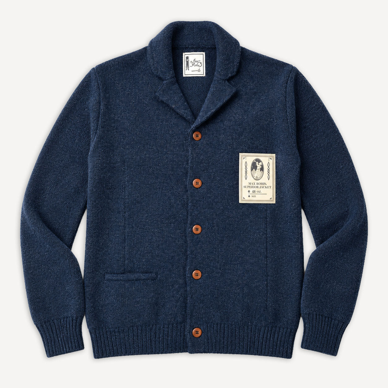 Strickjacke Max 3 18 Oz. Blue