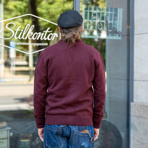 Shawl Collar Cardigan Bordeaux