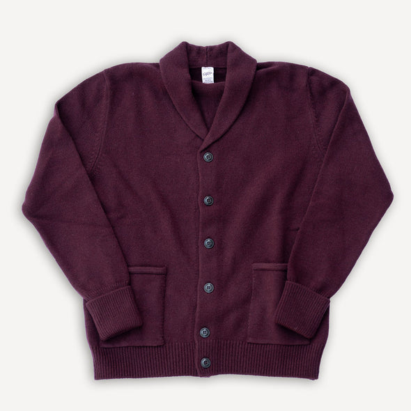Shawl Collar Cardigan Bordeaux