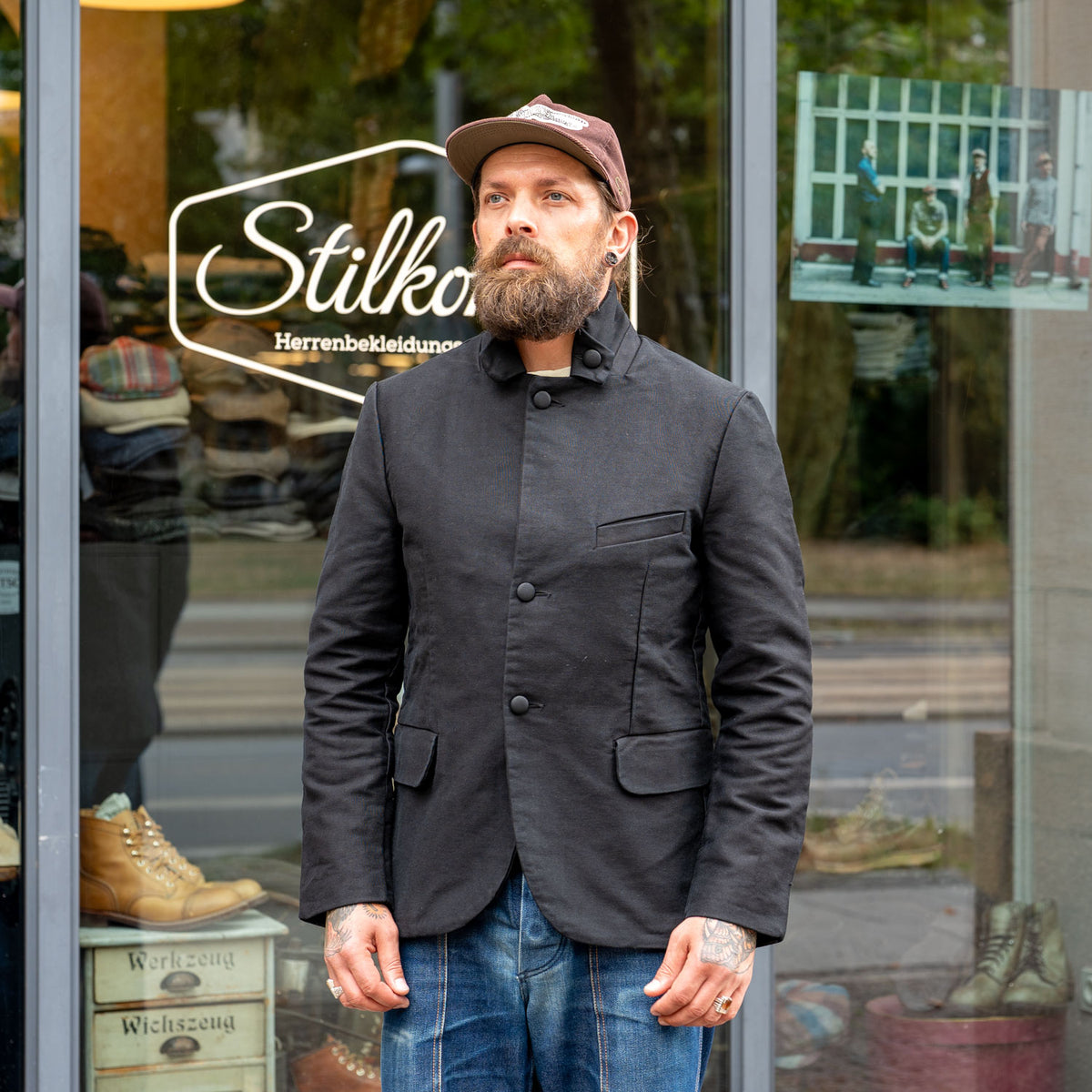 Sakko ze32po Deutschleder Black