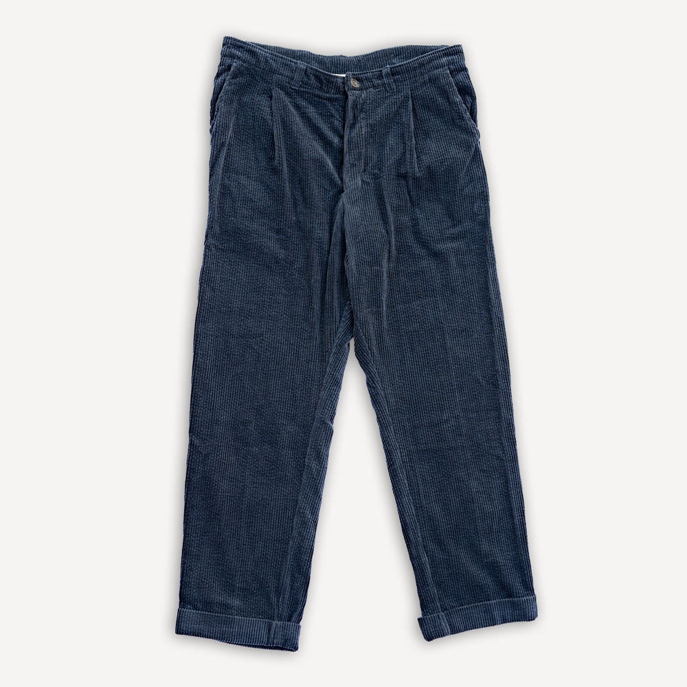 Sune Pleated Wide Cut Trousers Dusty Black