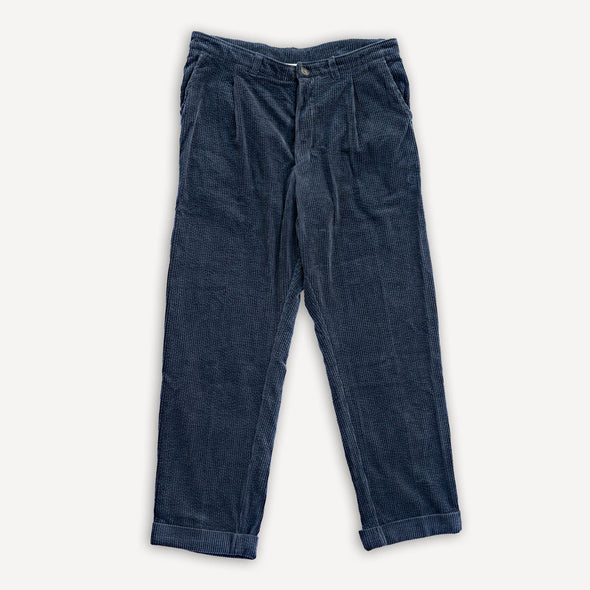 Sune Pleated Wide Cut Trousers Dusty Black