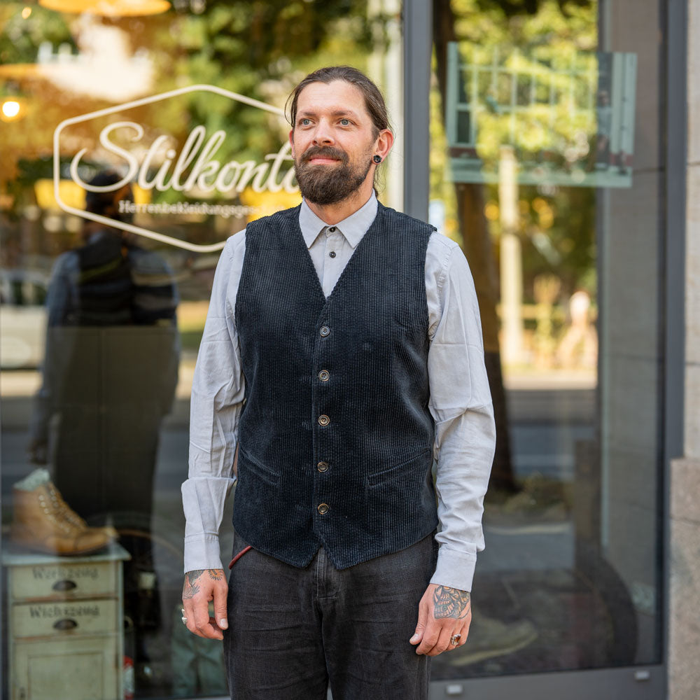 Knud Casual Waistcoat Dusty Black
