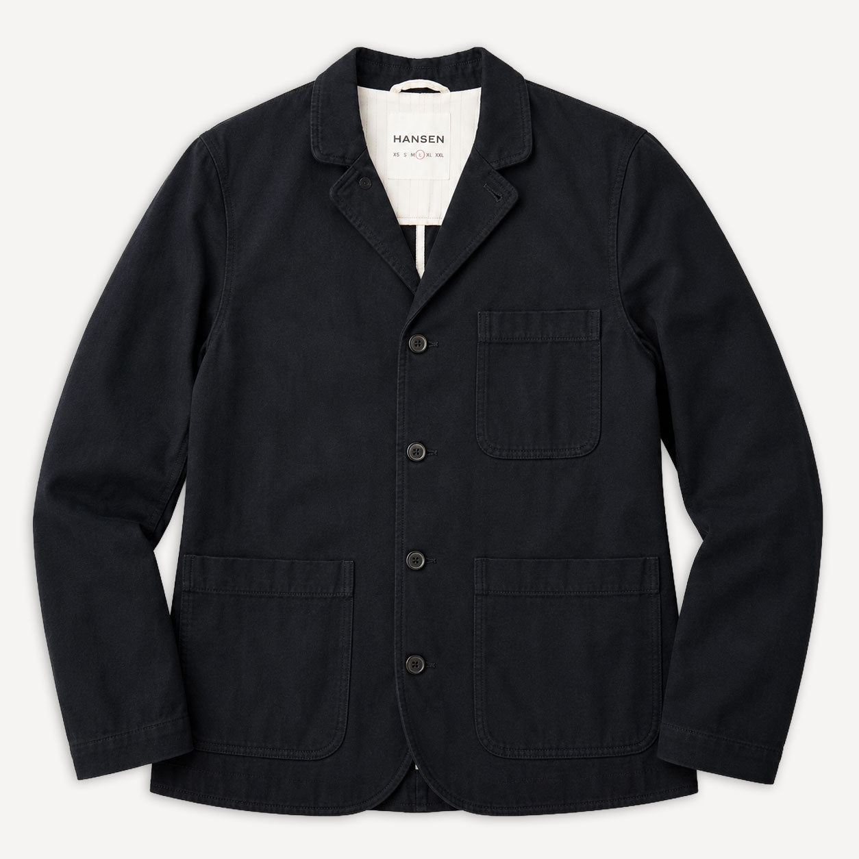 Josef Refined Workwear Jacket Black Slub