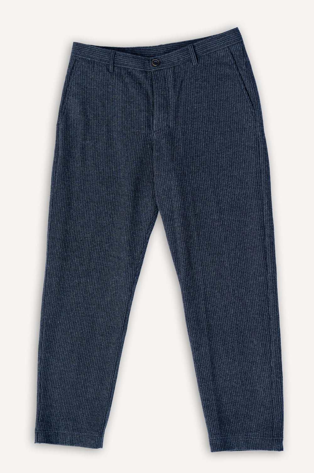 Ken Wide Cut Trousers Black Wool Pin