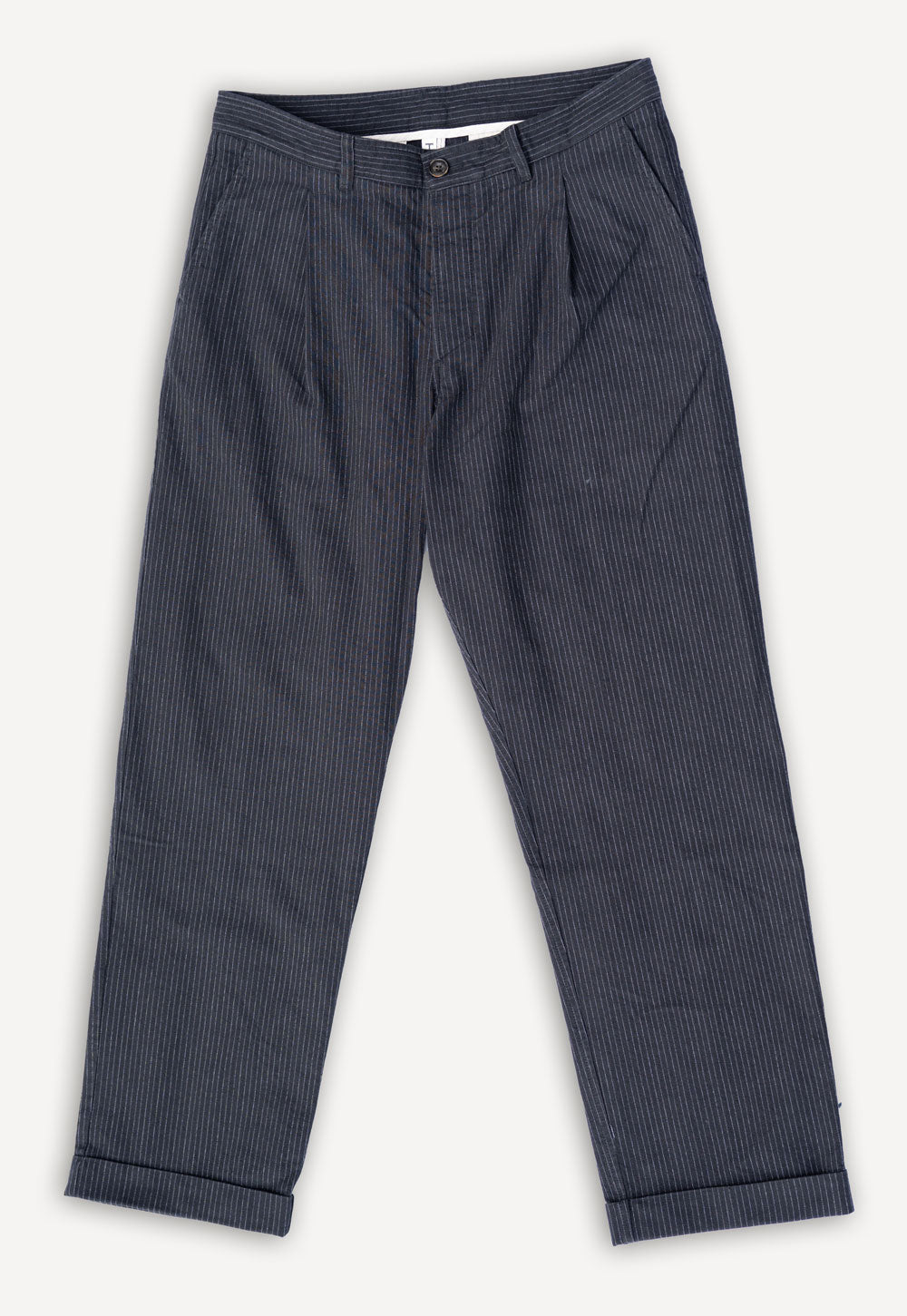 Sune Pleated Wide Cut Trousers Black Pin