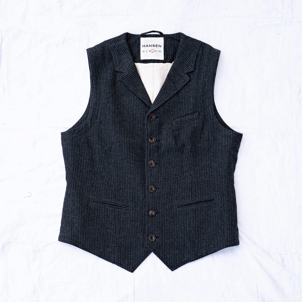William Lapel Waistcoat Black Pin