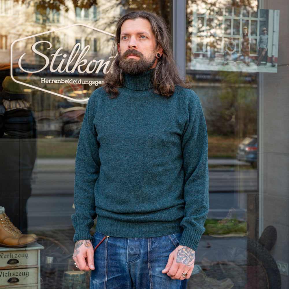 Roll Neck Sweater Flannel Lugano