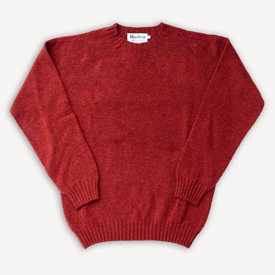 Crew Neck Sweater Super Soft Wool Blaze