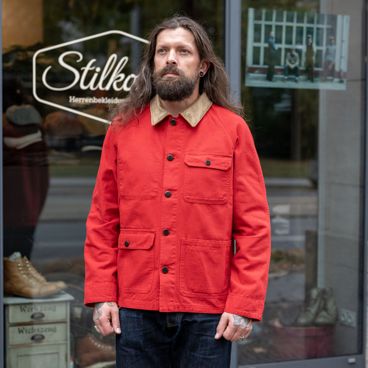Journey Coat Canvas Red