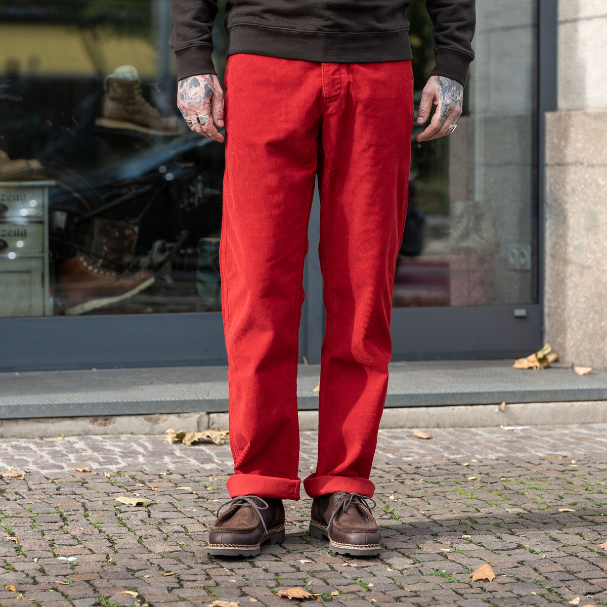 Journey Pant Jet Pocket Cord Red