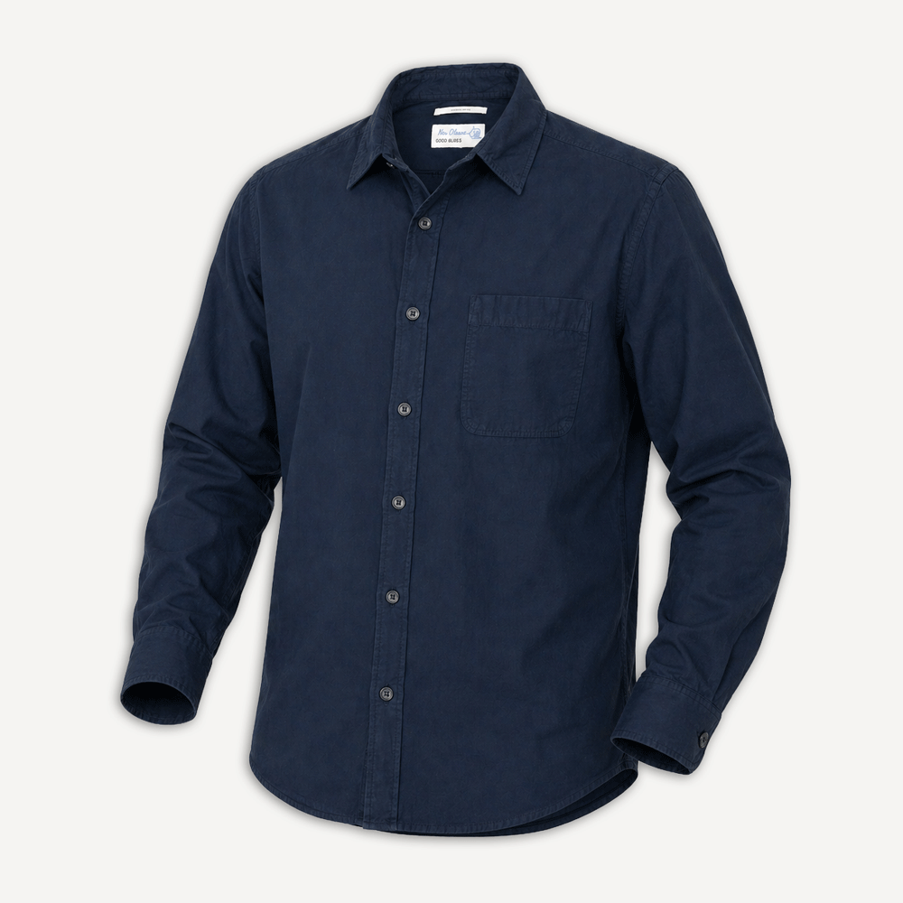 Hemd Bio-Baumwolle Popeline Dark Navy