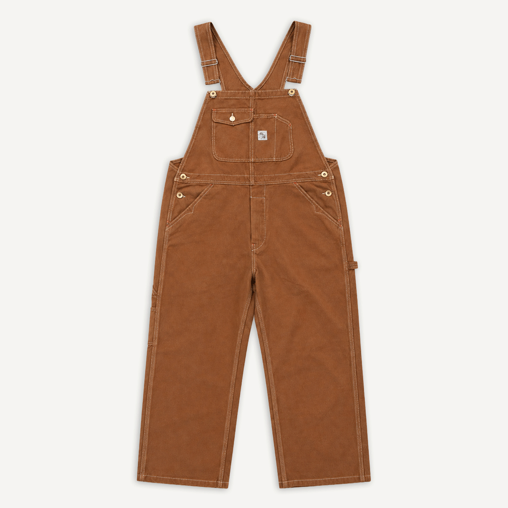 Canvas Bib Overall Duck Brown