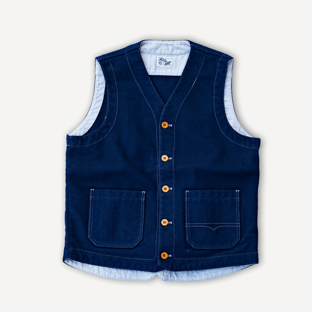Wool Vest Blue