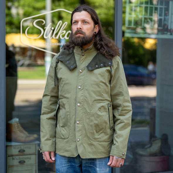 Pollux Mariner Light Hooded Rainjacket Army K1402