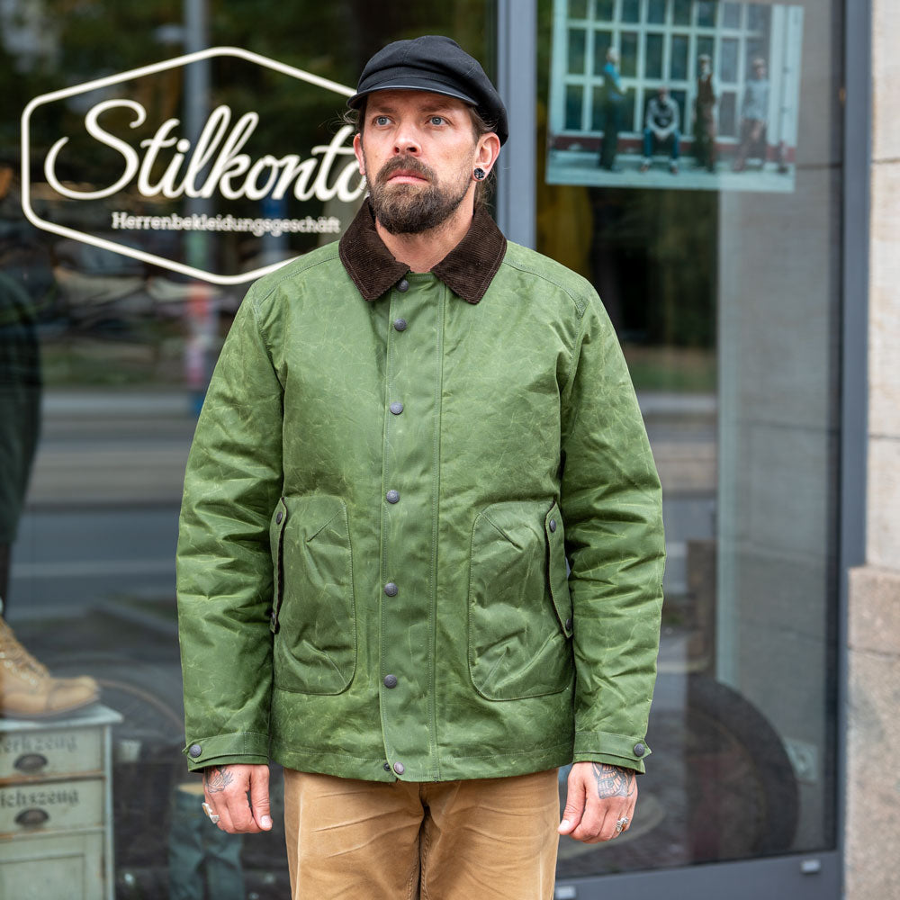 POLLUX RANGER Waxed Winter-Jacket Lime Green