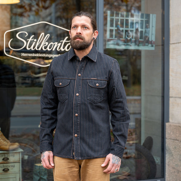 Copeland Jacket Sable Stripe Black/Brown