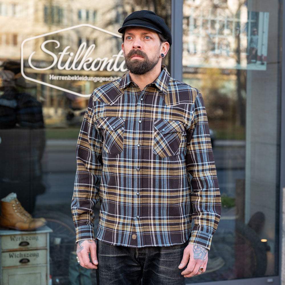 Dawson Check Flannel Brown/Blue