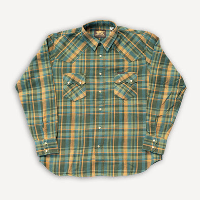 Dollard Shirt Herringbone Check Green/Yellow