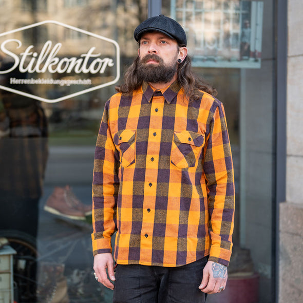 Norris Shirt Orange/Vine/Black