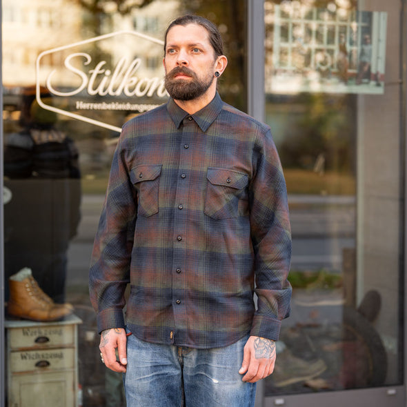Bryson Shirt Flannel Check Brown/Green