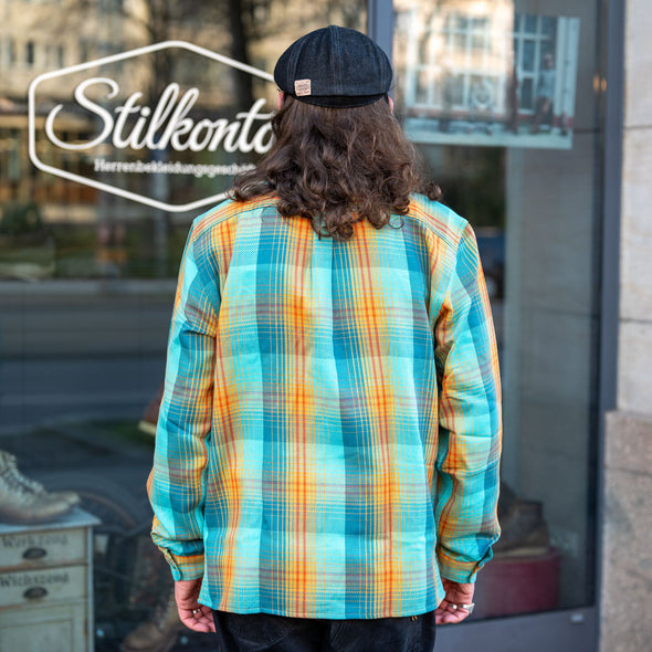 Webster Shirt Twill Check Blue/Beige/Red