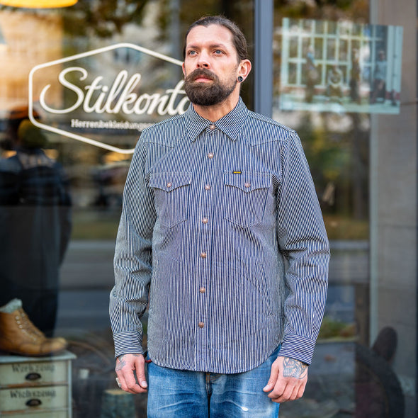 12oz Hickory Stripe CPO Shirt IHSH-421