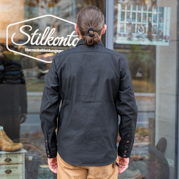 8oz Military Whipcord CPO Shirt IHSH-425 Black