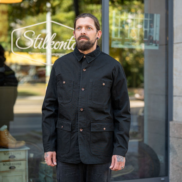 Organic Cotton Duck Chore Jacket IHJ-148 Black
