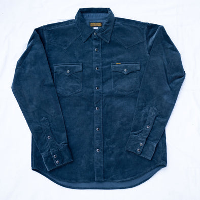 11oz. Corduroy Western Shirt IHSH-398 Navy