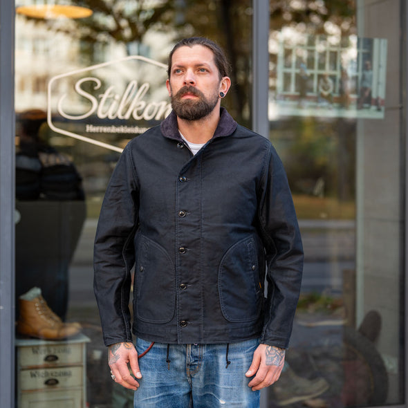 12oz Whipcord Lightweight N1 Deck Jacket IHM-48 Black