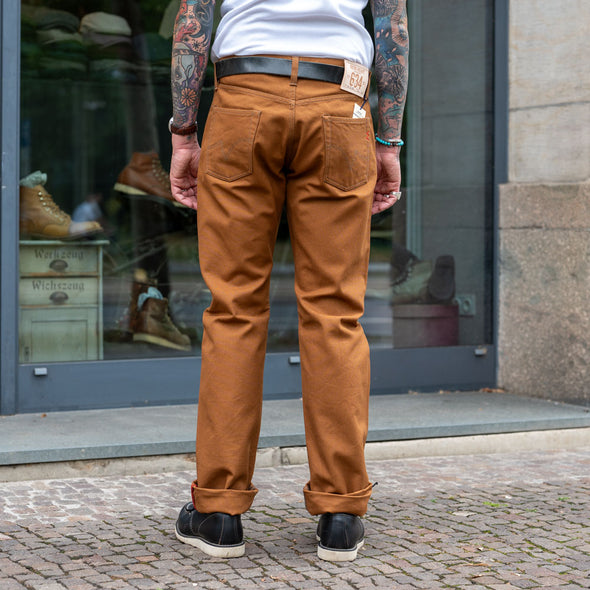 17oz Duck Straight Cut Jeans IH-634D Brown