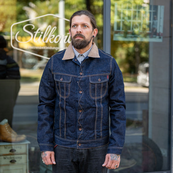 18oz Selvedge Denim Storm Rider Jacket IH-101J Indigo