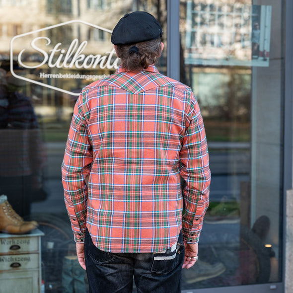 Ultra Heavy Flannel American Check Western ShirtI HSH-436-RED