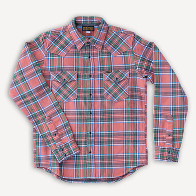 Ultra Heavy Flannel American Check Western ShirtI HSH-436-RED