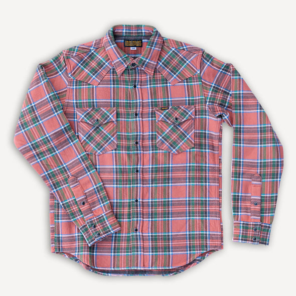 Ultra Heavy Flannel American Check Western ShirtI HSH-436-RED