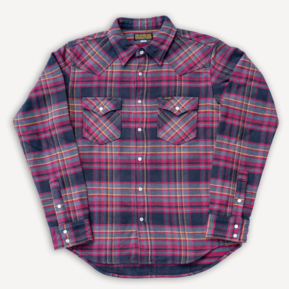 11oz. Heavy Flannel Western Shirt IHSH-403-GRY Grey