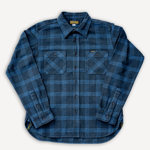 12oz. Slubby Heavy Flannel Work Shirt IHSH-408-BLK Black