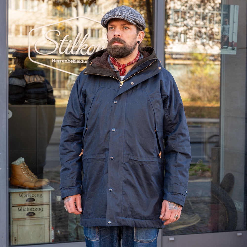 Long Mountain Jacket Waxed Navy