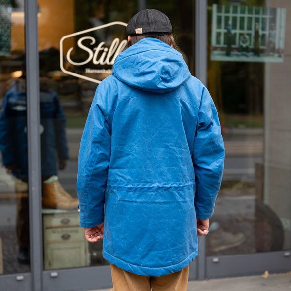 Long Mountain Jacket Waxed Mid Blue