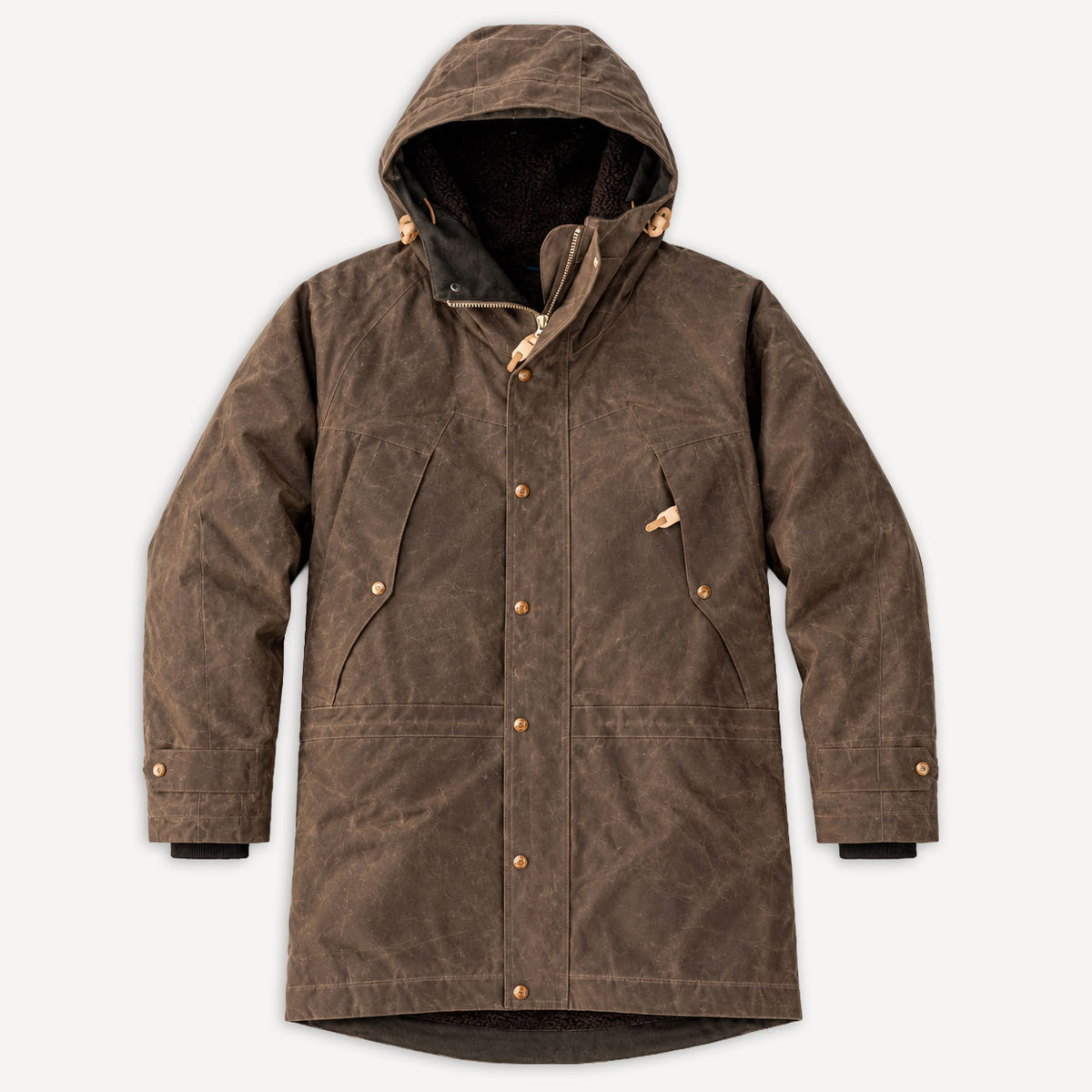 Long Mountain Jacket Waxed Dark Tan