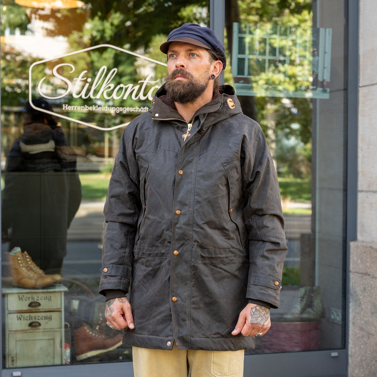 Long Mountain Jacket Waxed Chocolate