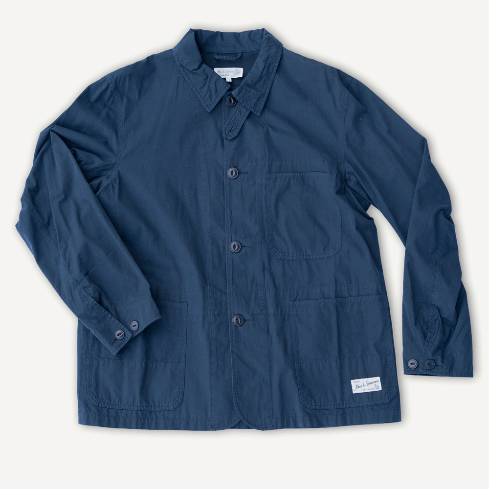 Jacke Bio-Baumwoll Popelin Navy