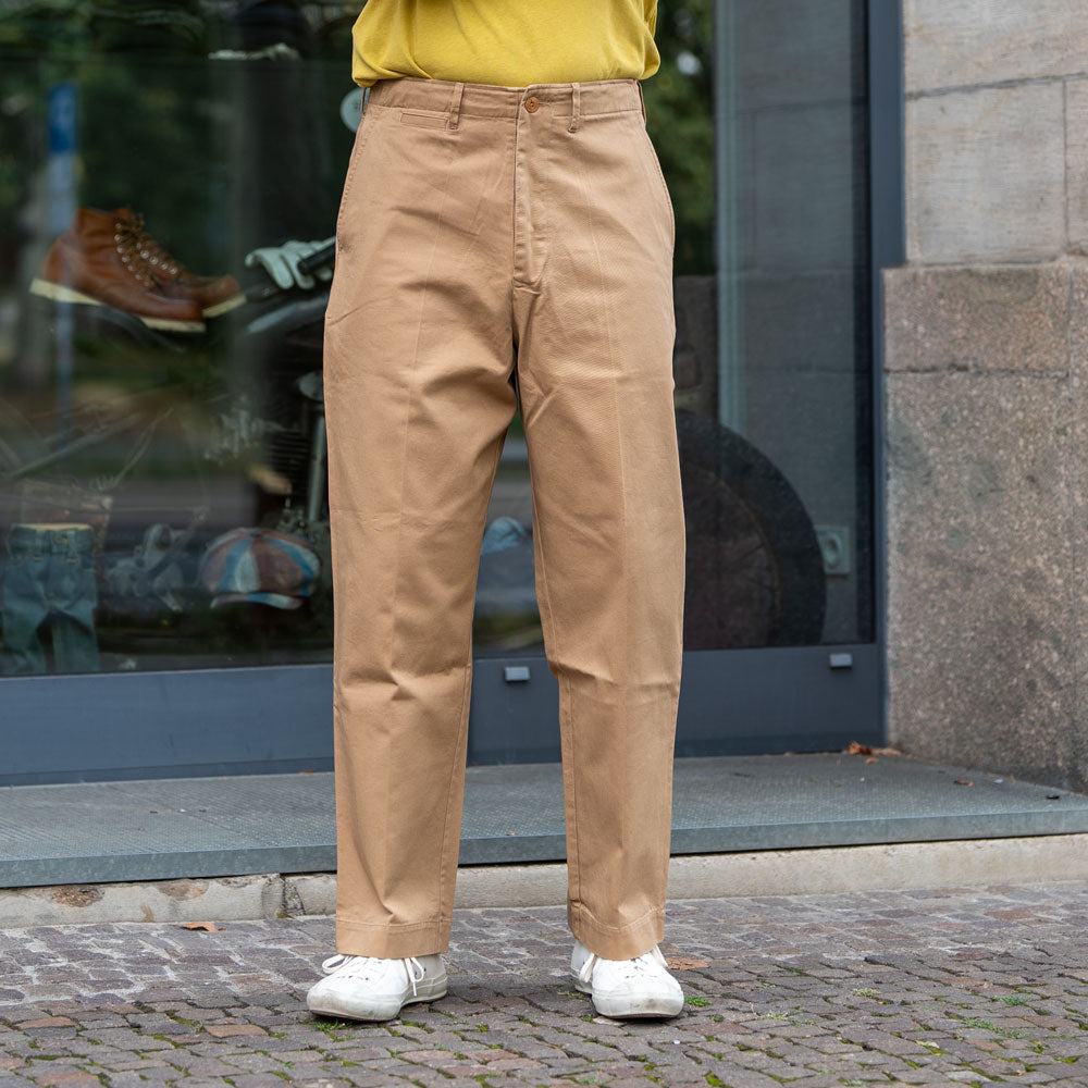 Chino Bio-Baumwolle Twill 300g Relaxed Fit Khaki CHINO01