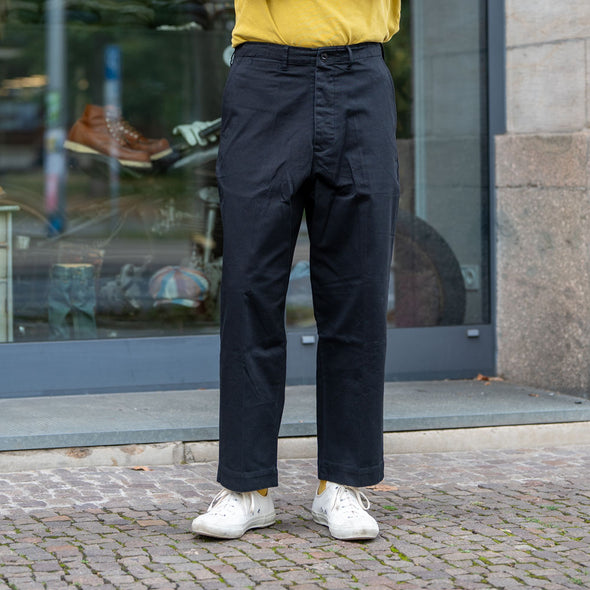 Chino Bio-Baumwolle Twill 300g Relaxed Fit Deep Black CHINO01