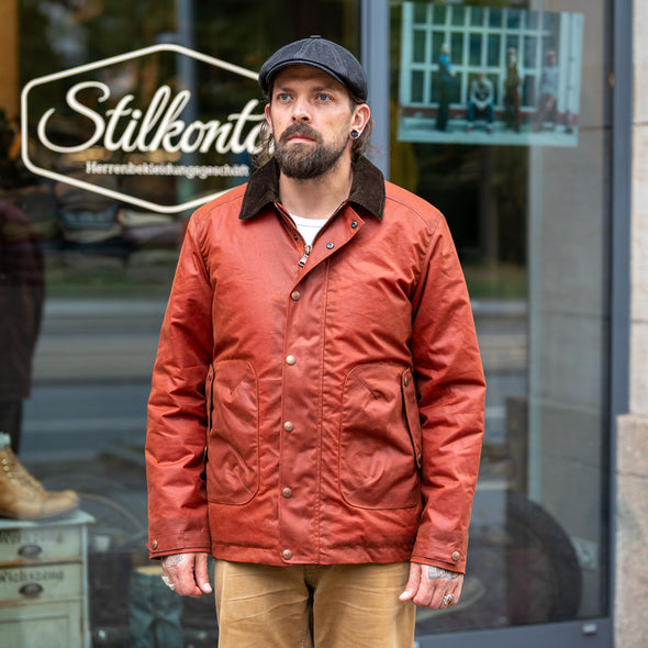 POLLUX RANGER Waxed Winter-Jacket Brick Red